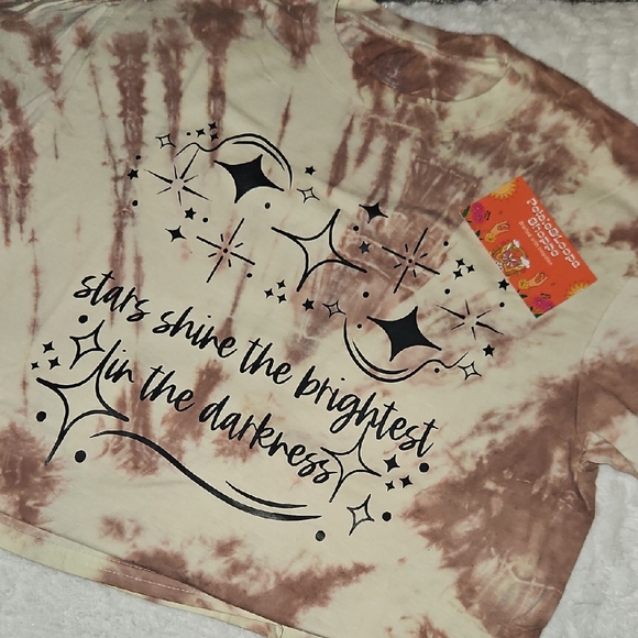 George Tops - George Brown and Cream Tie-Dye Short Sleeve Tee